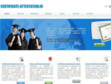 Tablet Screenshot of certificate-attestation.in